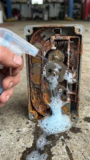 Cut Open Rusty Coin Machine 😳 | Super Satisfying Fix