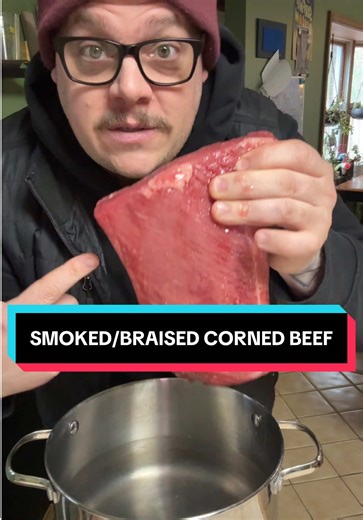 Smoked and braised corned beef brisket! | Corned Beef And Cabbage