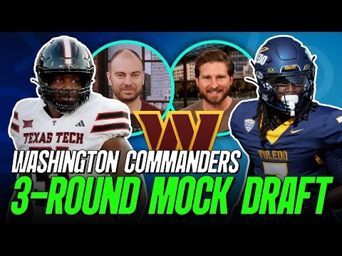 Washington Commanders 3 Round Mock Draft | PFF
