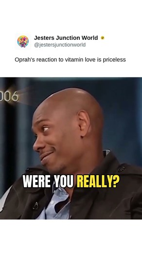 Oprah's reaction to vitamin love is priceless