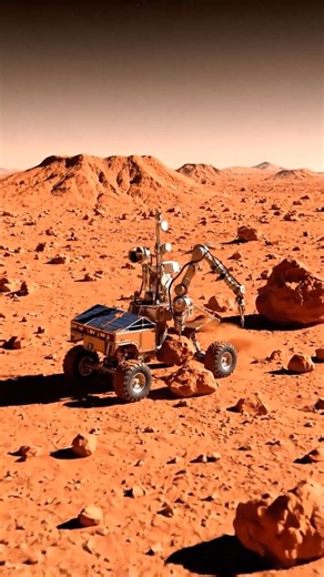 Mars Rover's Epic Drill Mission Uncovers Red Planet's Geological Past! The video captures a pivotal moment in extraterrestrial exploration, depicting a Mars rover, reminiscent of NASA's Perseverance, meticulously drilling into a large Martian rock. This intricate operation is a cornerstone of the mission to unearth geological secrets and search for biosignatures, providing crucial insights into the Red Planet's ancient past and potential for life. The robotic arm's precise movements highlight th