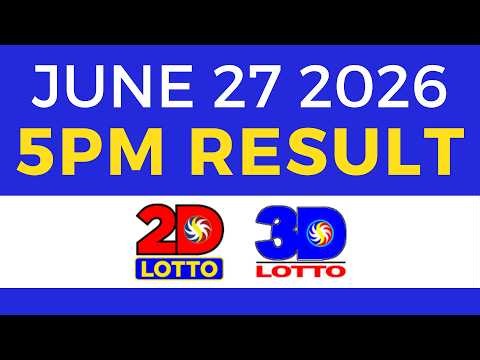 Lotto Result Today 5PM June 27 2026 | Swertres EZ2 PCSO