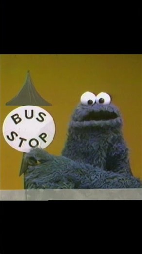 Cookie Monster at the Bus Stop #sesamestreet