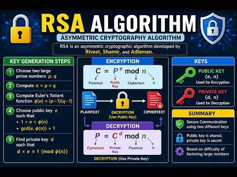 RSA Algorithm Made Simple 🚀 | Step-by-Step with Example