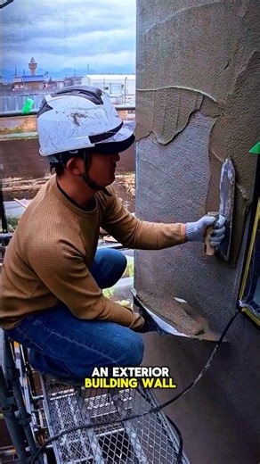 EXTERIOR WALL STUCCO PLASTERING WORK