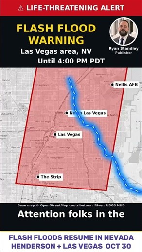 🎰🌊 LAS VEGAS FLOODS AGAIN: FLASH FLOOD WARNINGS ISSUED ACROSS SIN CITY