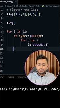 This One Line Flattens Any Nested List In Python (Clean Logic)🤯 #coding #python