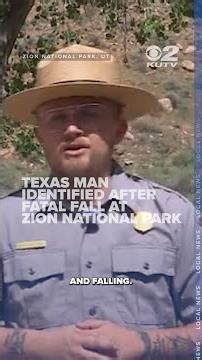 Texas man identified after fatal fall at Zion National Park