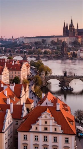 Prague, Czech Republic ✨ 4K Cinematic Drone View #Shorts