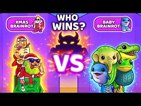 Merge Fellas Xmas Brainrot vs Baby Brainrot Gameplay Reaching Max Level | Brainrot New Update
