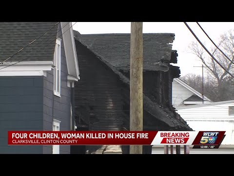 Woman, four children killed in large house fire in Clinton County, officials confirm