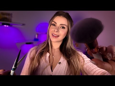 ASMR FAST AND AGGRESSIVE HAIRCUT & MAKEOVER (w/ Mouth Sounds and Layered Sounds)