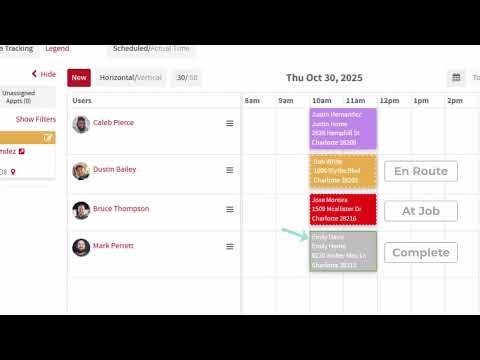 WEX FSM Software Feature | Schedule Page Visuals + Extras
