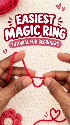 How to Make a Magic Ring in Crochet 🧶 | Easiest Magic Circle Tutorial for Beginners