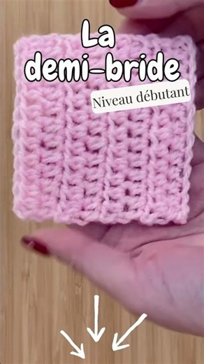 Demi-bride parfaite ✅ (bonne hauteur) | crochet débutant #crochet #knittig #lecrochetdeplume