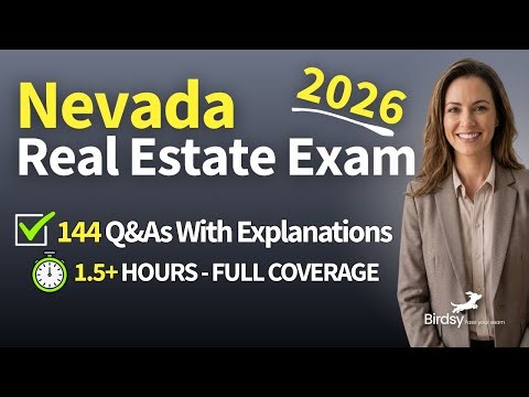 ✅ Pass the 2026 Nevada Real Estate Exam | 144 Practice Questions Final Review