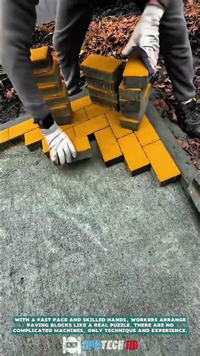 Laying Interlocking Pavers by Hand – Satisfying jobs and machinery in the world