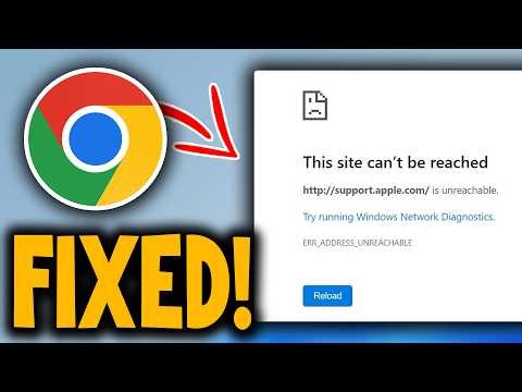 How to Fix "This Site Can't Be Reached Error" in Google Chrome - Full Guide