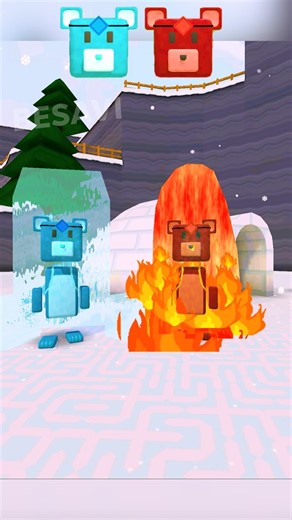 Ice vs Fire Super Bear Adventure #superbearadventure