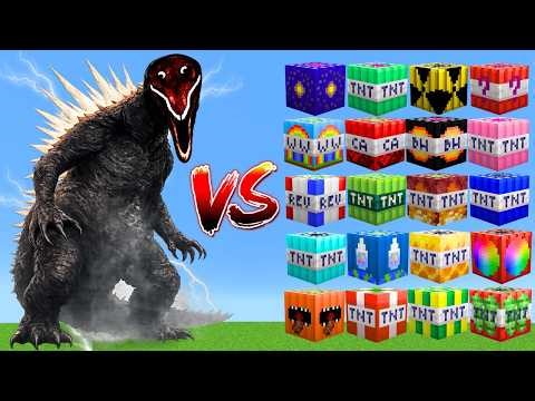 BloodBath Godzilla vs All NEW Mega TNT's in Minecraft!!!