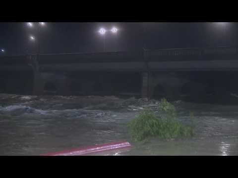 Guadalupe River in Kerr County raging as heavy rain continues to fall across central Texas