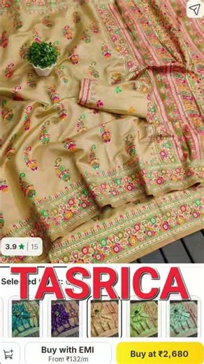 FLIPKART finds💫💯🌈*TASRICA*beautiful woven bollywood 💝💛silk blend saree#shorts#viral#trwbding#ytsorrs