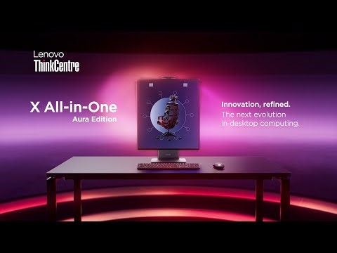 Lenovo ThinkCentre X All-in-One (AIO) Aura Edition Desktop, Where Power Meets Intelligence.