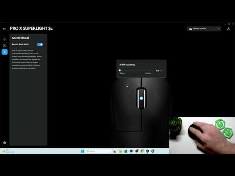 Logitech PRO X SUPERLIGHT 2c - How to Enable Scroll Wheel Miss Touch Prevention