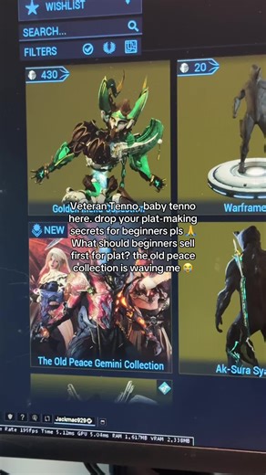 letss playy ign: DDRZ#866 #warframecommunity #warframe #warframetiktok #fashionframe