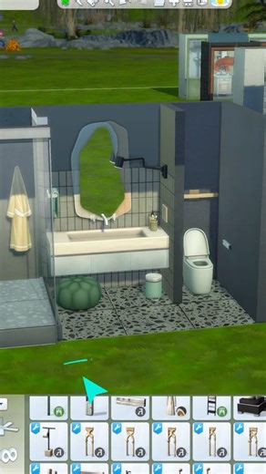 SIMS4 BATHROOM CHALLENGE | Modern 5X2 Speedbuild