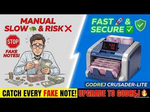 Catch Every Fake Note! ❌ Godrej Crusader-Lite with UV/MG Detection & 300 Note Hopper 🔥
