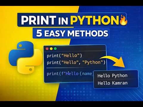 How to Print in Python 🐍 | All Methods Explained (Beginner Friendly)
