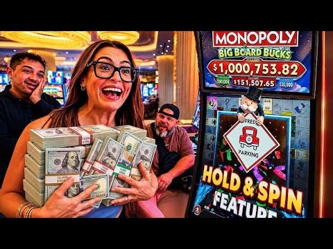 He BEGGED Me To Play $2,500/Spins on $1,000,000 Monopoly Starting My LUCKIEST Night Ever!!!