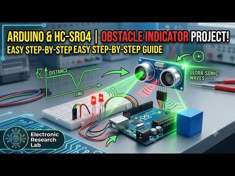 Arduino UNO & HC-SR04 Ultrasonic Sensor Project | Obstacle Detection System #electronics #projects