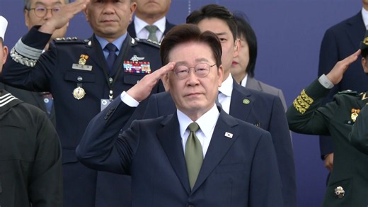 이 대통령, 국군의 날 기념식 참석...자주국방 강조 예상 [현장영상+]