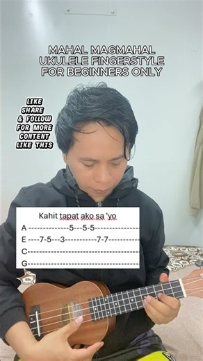 MAHAL MAGMAHAL Ukulele Fingerstyle tabs for Beniggers only #mahalmaghamal #esremborak #ukuleletabs
