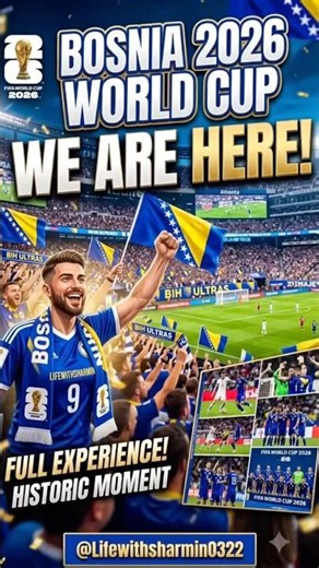 The Song Driving Bosnia’s Historic 2026 World Cup Run. #Bosnia #FIFA2026#lifewithsharmin0322 #shorts