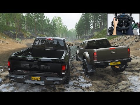 Ram TRX & Toyota Hilux - Forza Horizon 4 | Logitech g923 gameplay