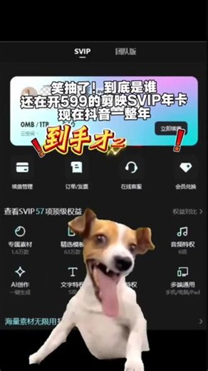 剪映特惠！SVIP年卡比直接购买便宜二百多！官方正品！直充到账！