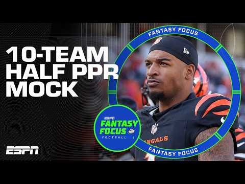 10-Team PPR Mock Draft with FULL ESPN Fantasy Experts | Fantasy Focus