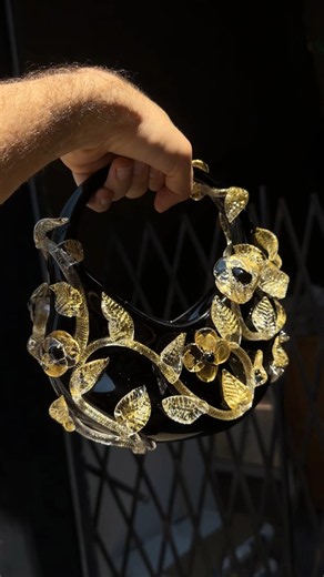 The Craft Behind A Golden Glass Handbag