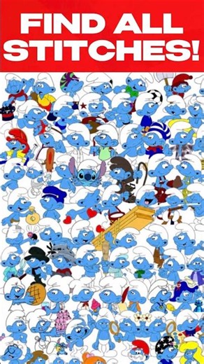 I hid the Stitches among the Smurfs👀