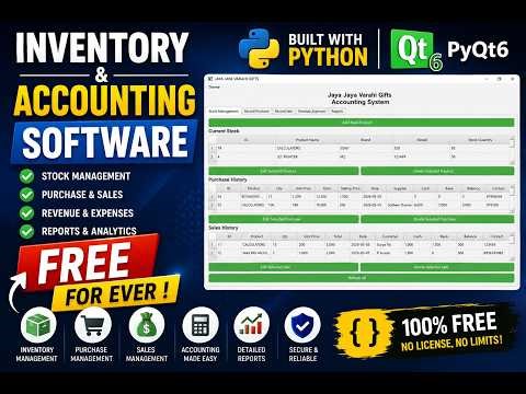 Inventory Management & Accounting System for Gift Store #Free Business Inventory Accounting System