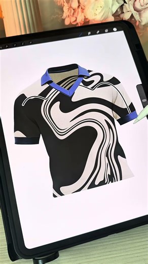How I Design Apparel in Procreate (Full Process) #procreate #shorts #fashiondesign