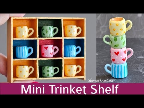Mini Trinket Cups Shelf Magnet/ Miniature Tea Mugs Showpiece