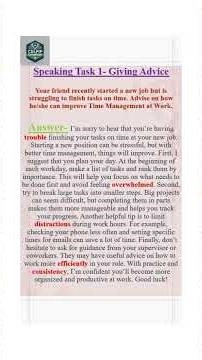 CELPIP SPEAKING TASK- 01