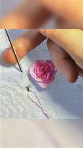 Wool Rose Embroidery | Beautiful 3D Floral Design SHORT