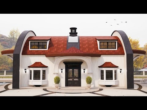 55' x 49' (17m x 15m) Beautiful 4 Bedroom House Design With Floor Plan - Warm & Inviting Floor Plan