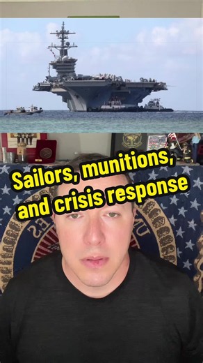 The sailors jumping off of the USS Lincoln and the reduction in munitions reveals limitations that stem from a root cause that no one is talking about. #aircraftcarrier #sailor #iran #china #war