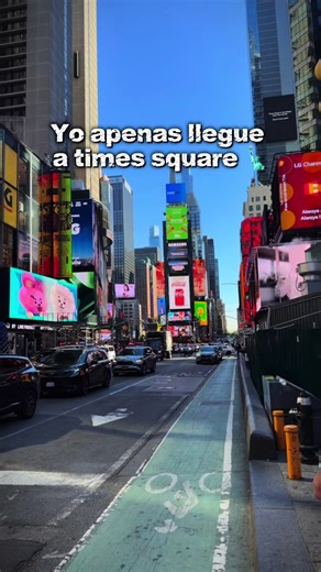 Llegando al Times Square en Nueva York